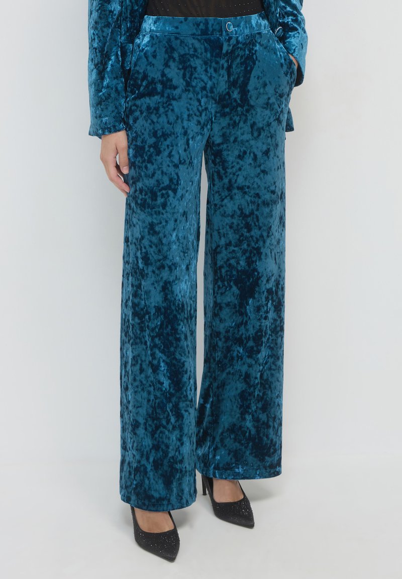 Calliope PALAZZO - Pantalon classique - blu ottanio scuro