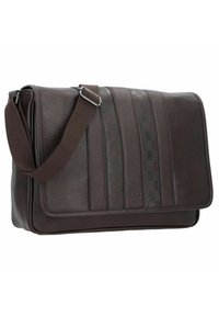 Ted Baker HOUSE CHECK MESSENGER  - Notebooktasche - brn choc