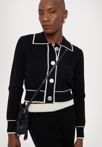KNITID CONTRAST JACKET - Kofta - black/white