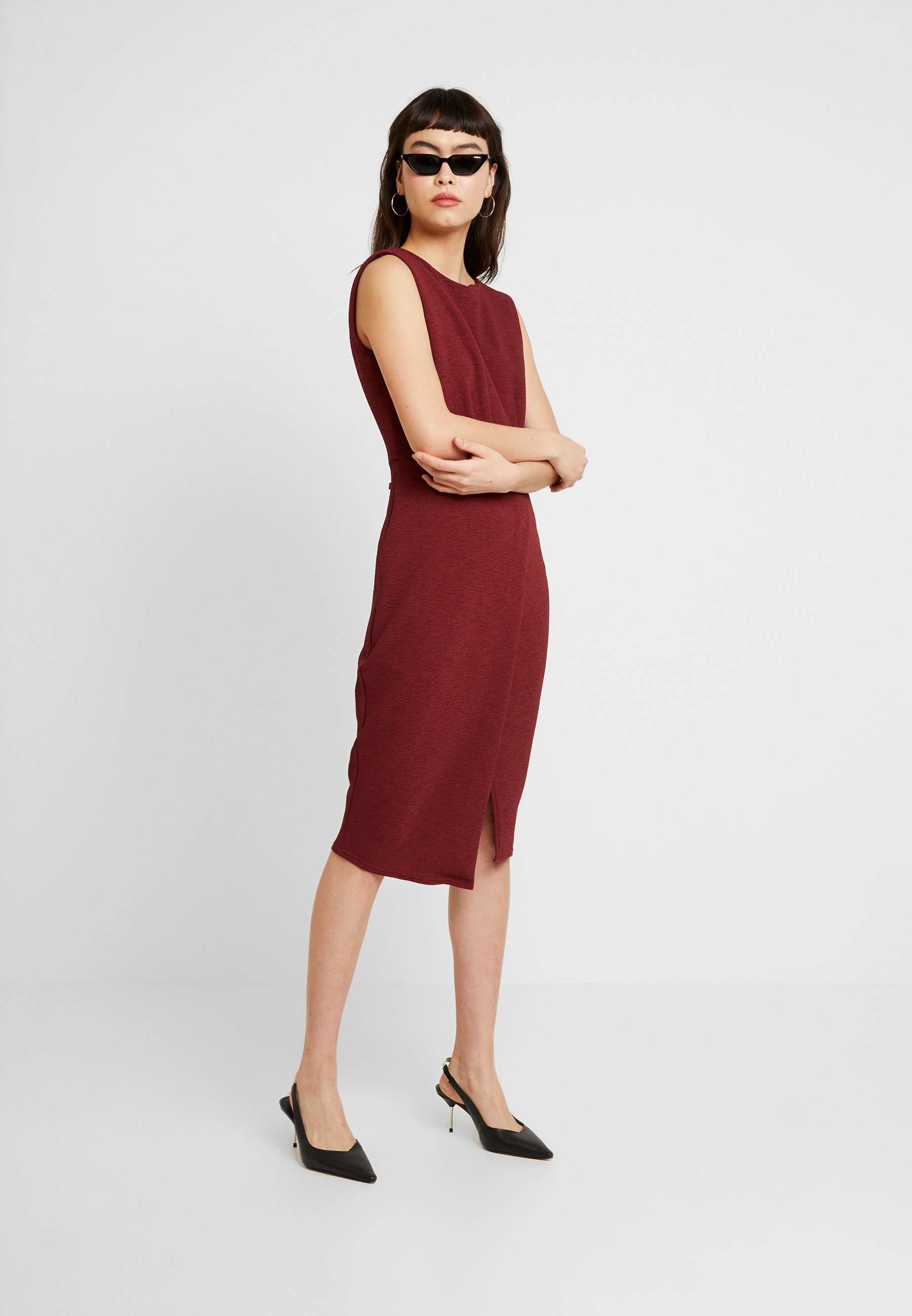 closet draped sleeveless wrap dress