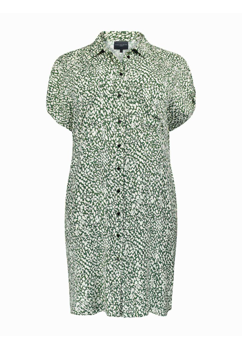 Damen Freizeitkleider | Live Unlimited London Blusenkleid green/grün - FJ37867 Damen Freizeitkleider | Live Unlimited London Blusenkleid green/grün - FJ37867