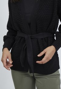 VILA VILIOMY LONG OPEN CARDIGAN - Kardigán - black