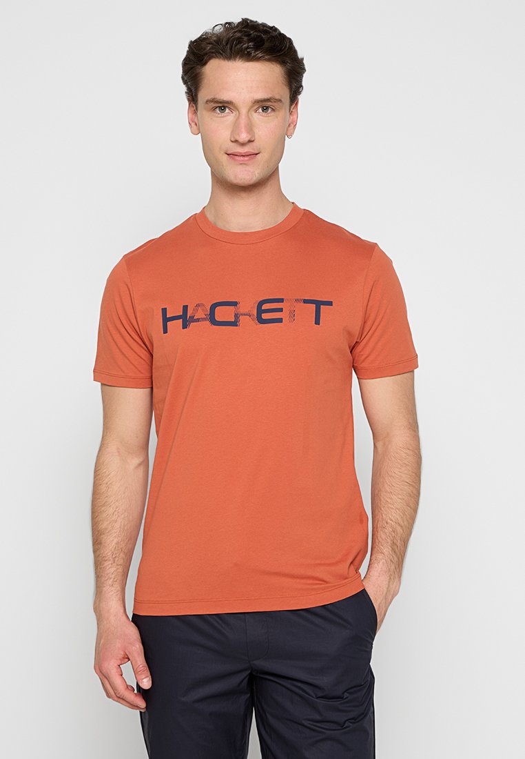 Hackett London T-shirt print oranje