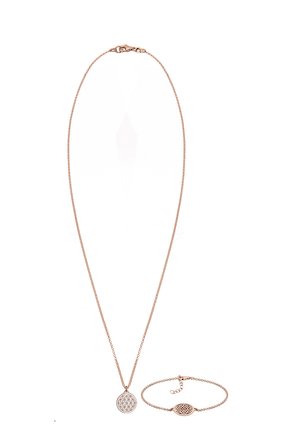 SET LEBENSBLUME  - Halskæder - rose gold-coloured