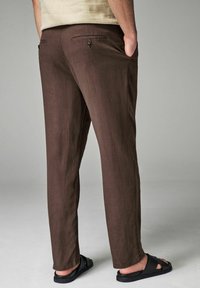 Next REGULAR FIT LINEN STRAIGHT LEG DRAWSTRING - Chino - brown