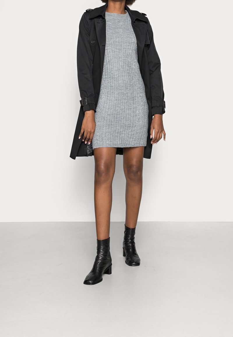 Anna Field Strickkleid mottled dark grey/dunkelgrau-meliert