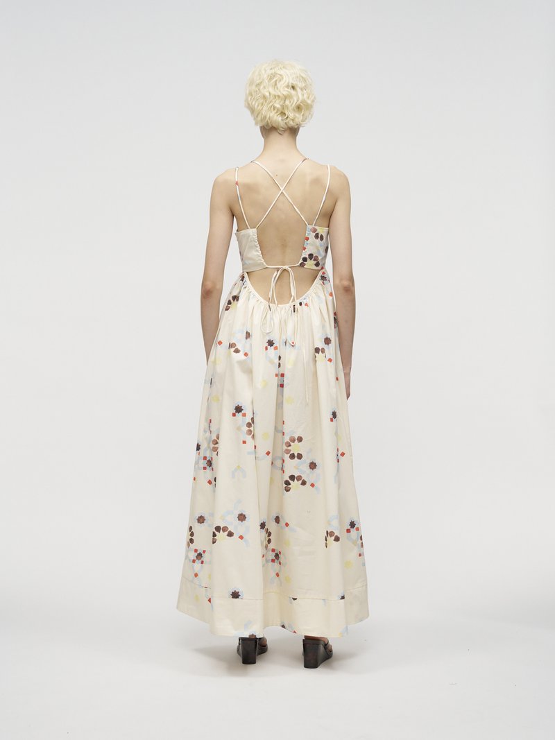 topshop cream dress with flowers New Topshop Cream Blue Floral Print Wrap Dress Size 4