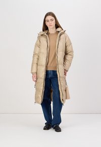 KARL LAGERFELD REVERSIBLE LONG  - Dunfrakker - light beige/dark beige