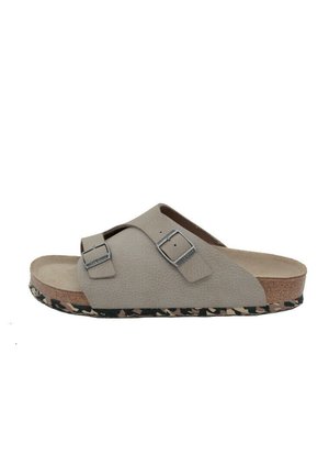 Birkenstock Pantolette flach - desert soil taupe