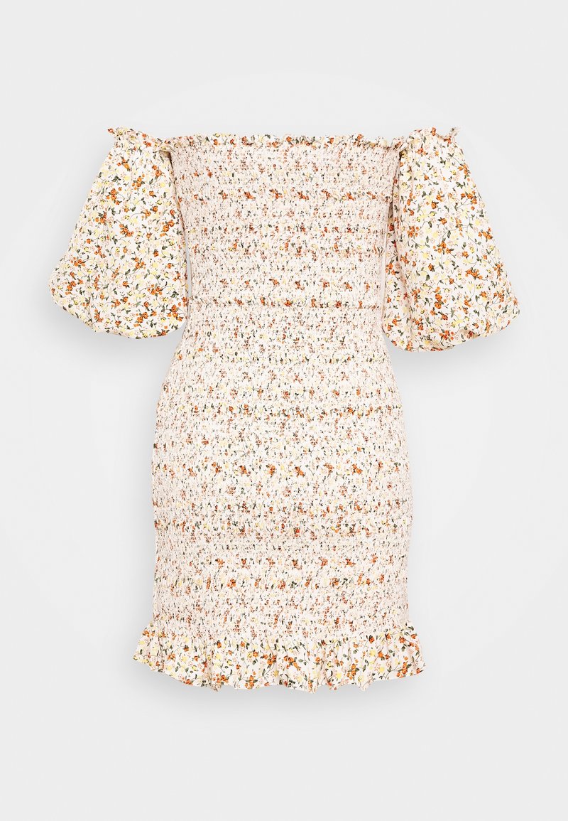 topshop cream floral dress Topshop viscose grown on sleeve dress in vintage floral