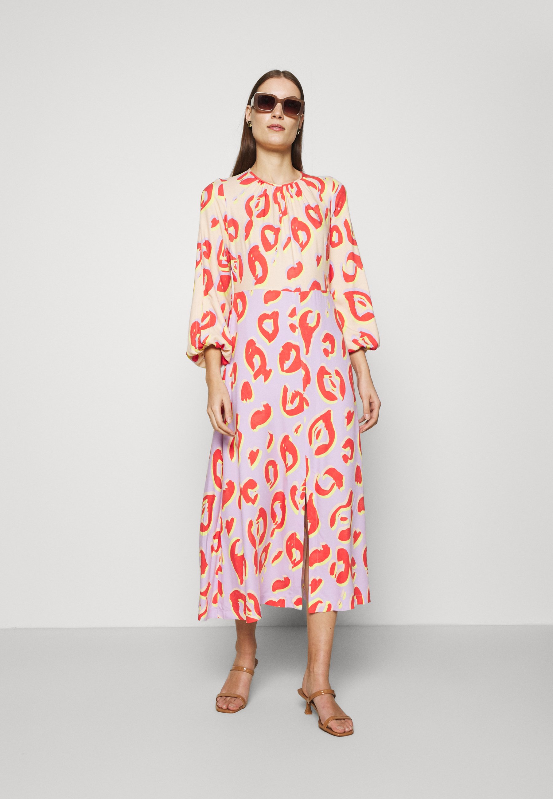 Closet KIMONO MIDI DRESS - Maxikleid - peach/koralle - Zalando.de