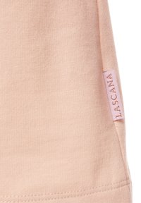Helles rosa ärmelloses Kleidungsstück mit glatter Textur. Verfügt über ein seitliches Etikett mit "LASCANA" in erhabenem Schriftzug. Einfaches und minimalistisches Design.