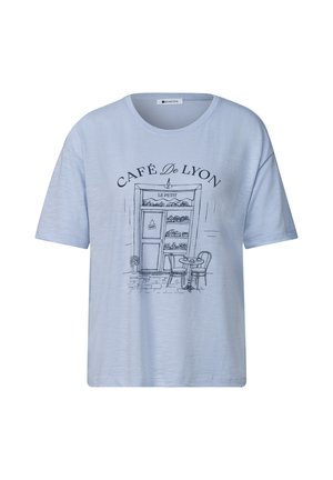 Street One, T-SHIRT MIT RUNDHALS UND FRONTPRINT - T-shirts print - whispery blue