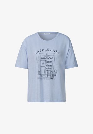 Street One, T-SHIRT MIT RUNDHALS UND FRONTPRINT - Camiseta estampada - whispery blue