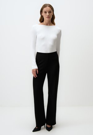 WIDE-LEG - Pantaloni - black