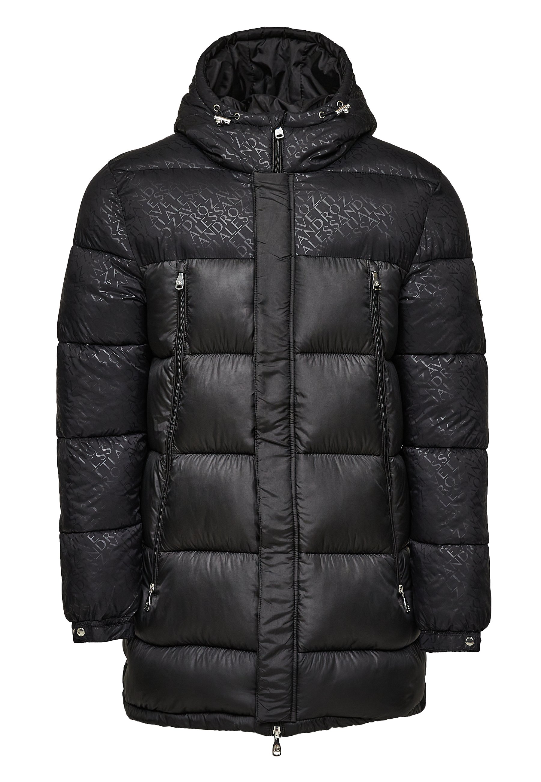 Alessandro Zavetti VIARDI LONGLINE JACKET - Winter coat - black