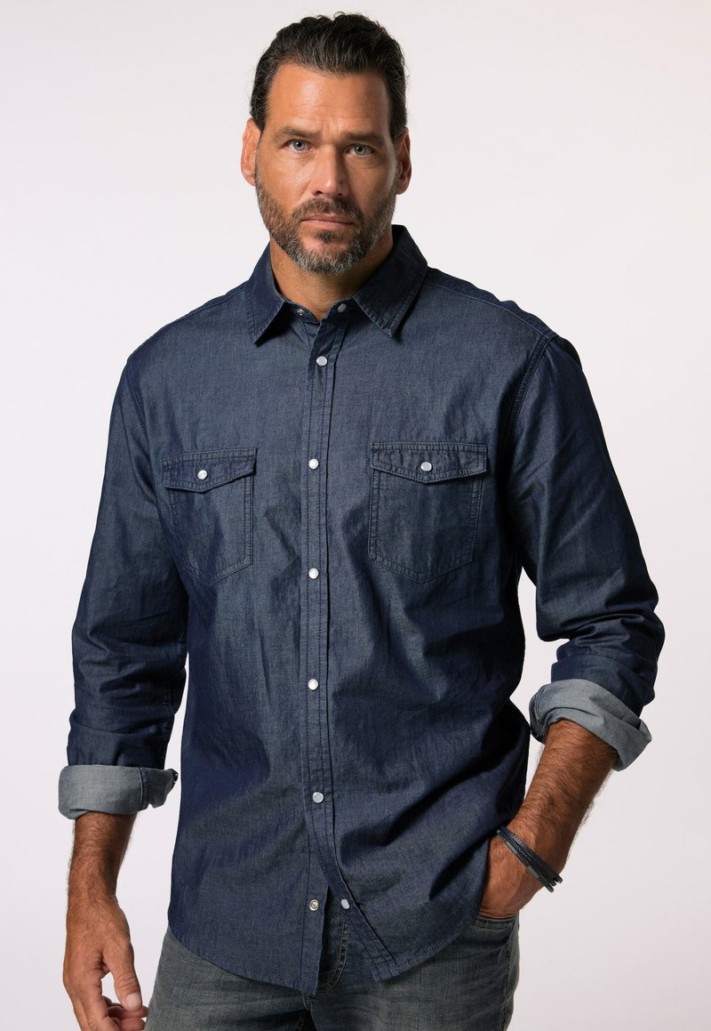 JP1880 LANGARM KENTKRAGEN MODERN FIT - Košile - dark blue denim
