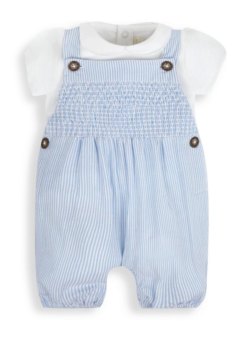 JoJo Maman Bébé 2-PIECE SMOCKED COLLAR SET STANDARD - Body - blue