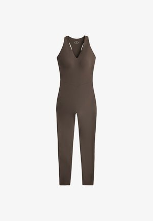 OYSHO, LONG COMPRESSIVE JUMPSUIT - Combinaison - brown