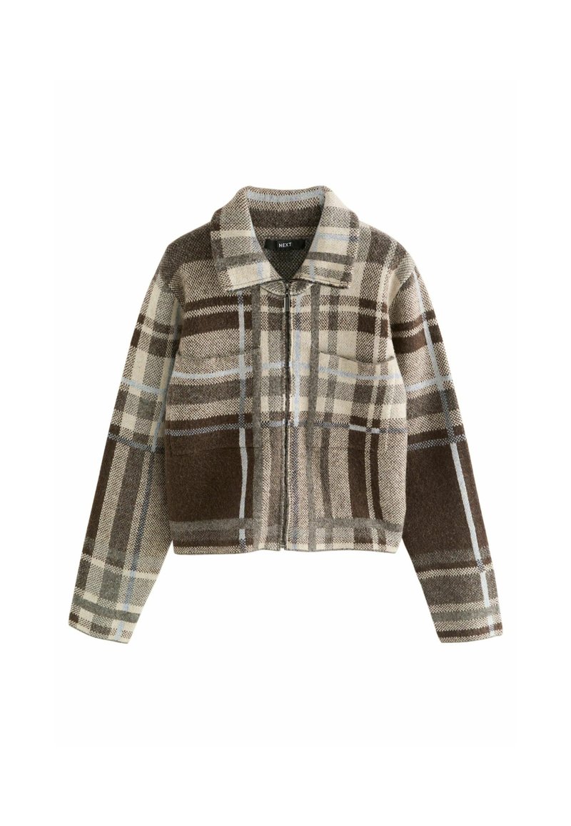 Next Chaqueta de punto - brown check/marrón - Zalando.es