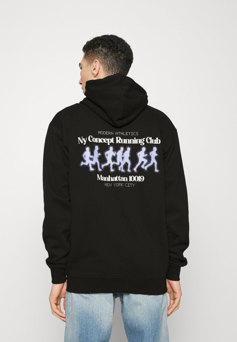 NY CONCEPT MARATHON ZIP THROUGH HOOD UNISEX Zipup sweatshirt black
