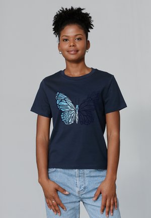 watapparel CRYSTAL  - T-shirt imprimé - french navy