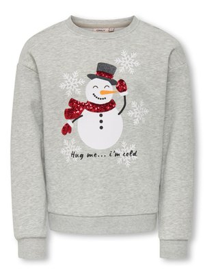 KOGYDA LIFE XMAS O NECK BOX - Sweatshirt - light grey melange