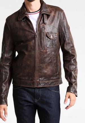 Nahkatakki - dark brown