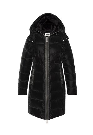 LONG FITTED HOODED PUFFER JACKET - Wintermantel - noir