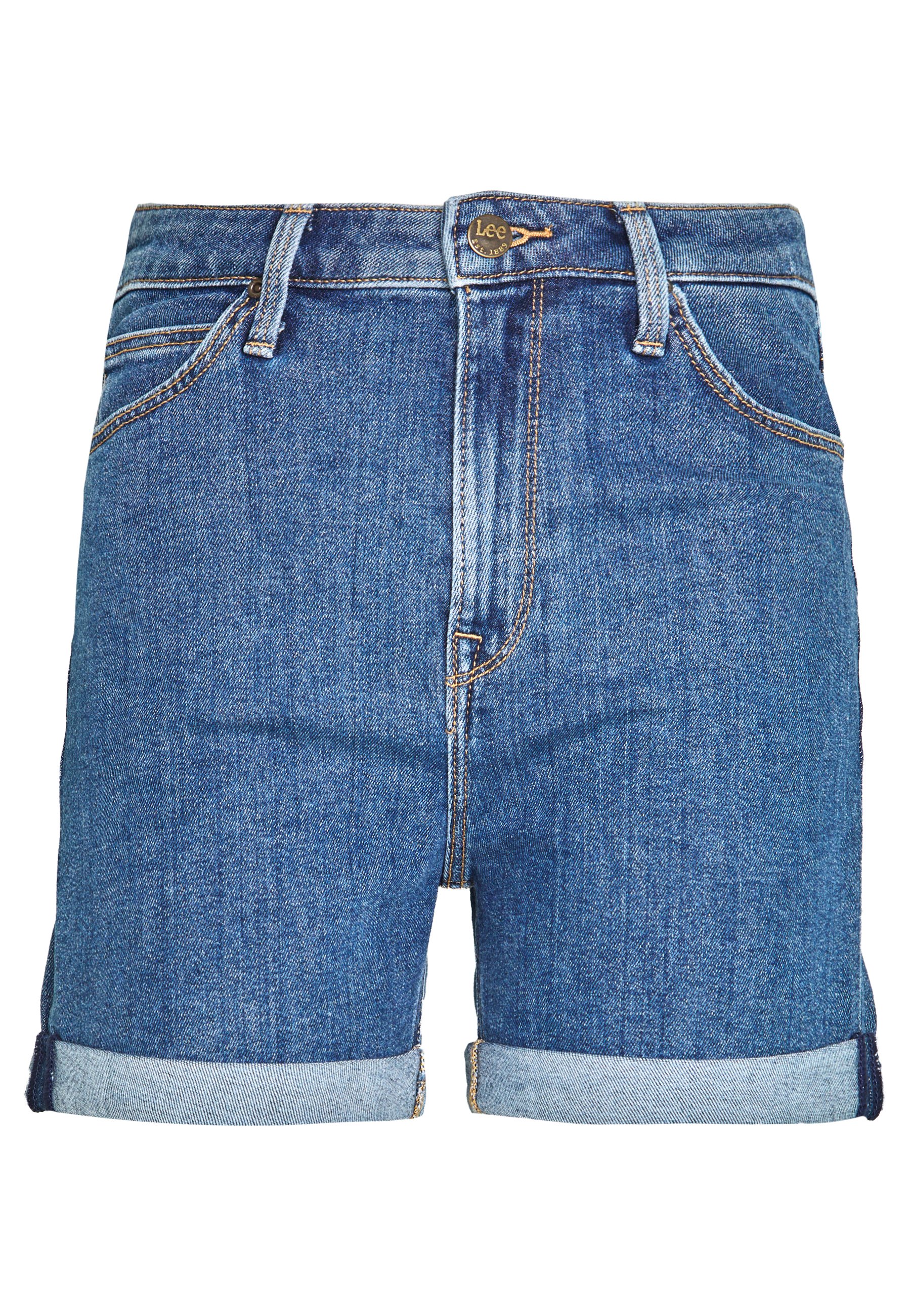 Lee MOM Jeansshorts mid stonewashblå denim Zalando.no Lee MOM - Jeansshorts - mid stonewash