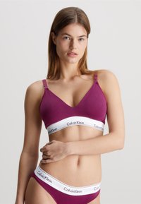 Calvin Klein Underwear MATERNITY LIGHTLY LINED TRIANGLE ICON - Sutiã triangular - purple potion
