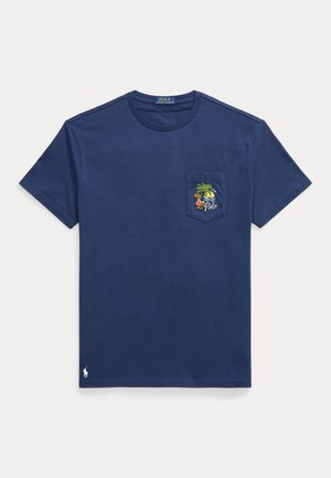 Polo Ralph Lauren CLASSIC FIT EMBROIDERED JERSEY T-SHIRT - Tricou cu imprimeu - dark blue
