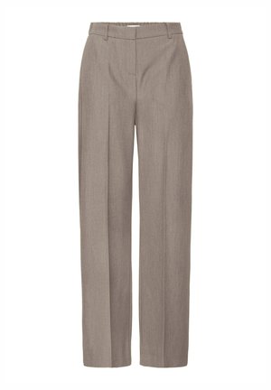 WIDE LEG - Pantaloni - walnut melange