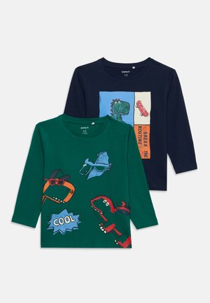 Name it, NMMLUCIUS 2 PACK - Μπλούζα με μακριά μανίκια - evergreen/navy blazer