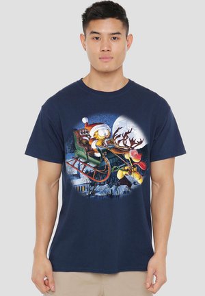 GARFIELD MOONLIGHT RIDE - Print T-shirt - dark blue