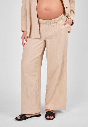 JoJo Maman Bébé MATERNITY FIT - TEXTURED - Stoffhose - oatmeal