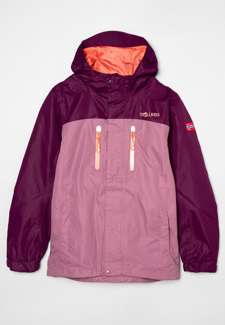 Trollkids Hardshell-jas (rood)paars