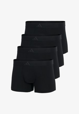 Schwarze Boxer-Herrenslips im Viererpack. Hergestellt aus weichem, dehnbarem Material mit einem glatten Bund, der ein dezentes Logodesign aufweist.