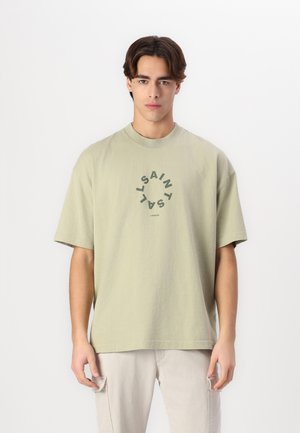 AllSaints TIERRA CREW - T-shirts med print - herb green