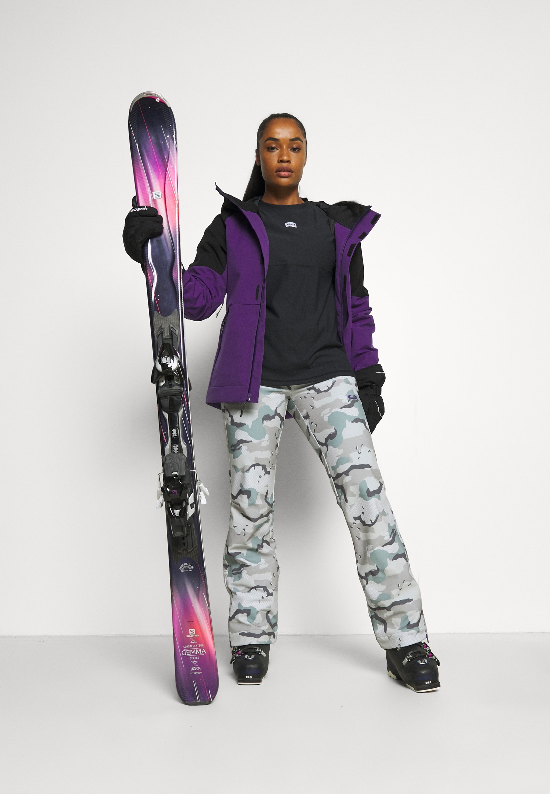 Oakley CAMELLIA INSULATED JACKET - Giacca da snowboard - blackout/deep  violet/viola - Zalando.it