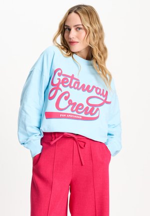 POM Amsterdam, SWEATER - GETAWAY CREW BLUE MIST - Sweater - blue