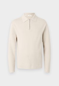 SLHTELLER  HALF ZIP - Πουλόβερ - oatmeal