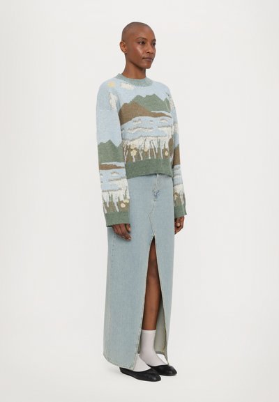 Holzweiler TINE LANDSCAPE CREW NECK - Strickpullover - blue