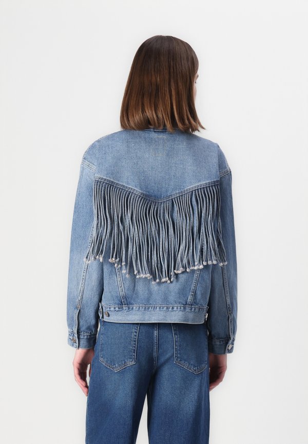 FRINGE DAD - Denim jacket - medium indigo2