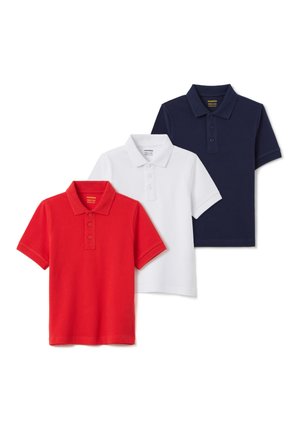 TRIPACK SHORT-SLEEVED  - Poloshirt - white blue red