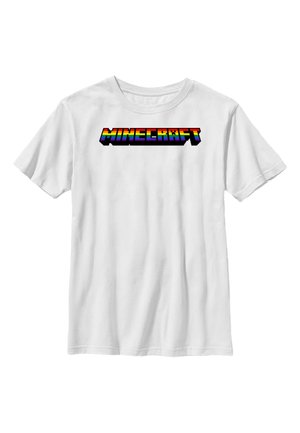 Henry Tiger MINECRAFT MC RAINBOW LOGO - T-shirt imprimé - white