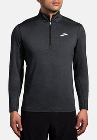 Brooks DASH 1/2 ZIP 2.0 - Ilgarankovis viršutinės dalies drabužis - htr black