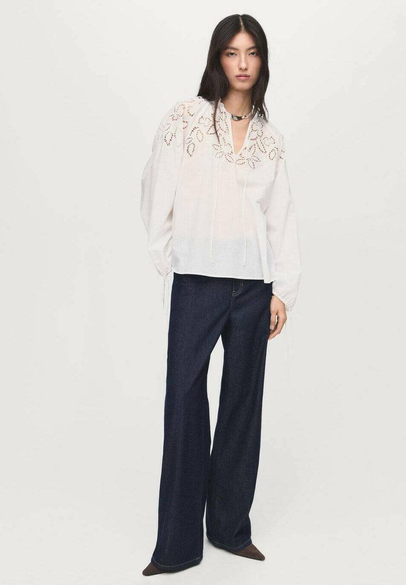 Blouse Mango à Enfiler - Taille 38, Beige, Coupe Ajustée - Occasion Très Bon état, Style Décontracté