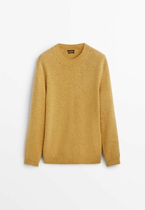 Stickad tröja - mustard yellow