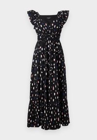 PAINTERLY STROKES FLUTTER SLEEVE DRESS - Robe longue - frosted violet